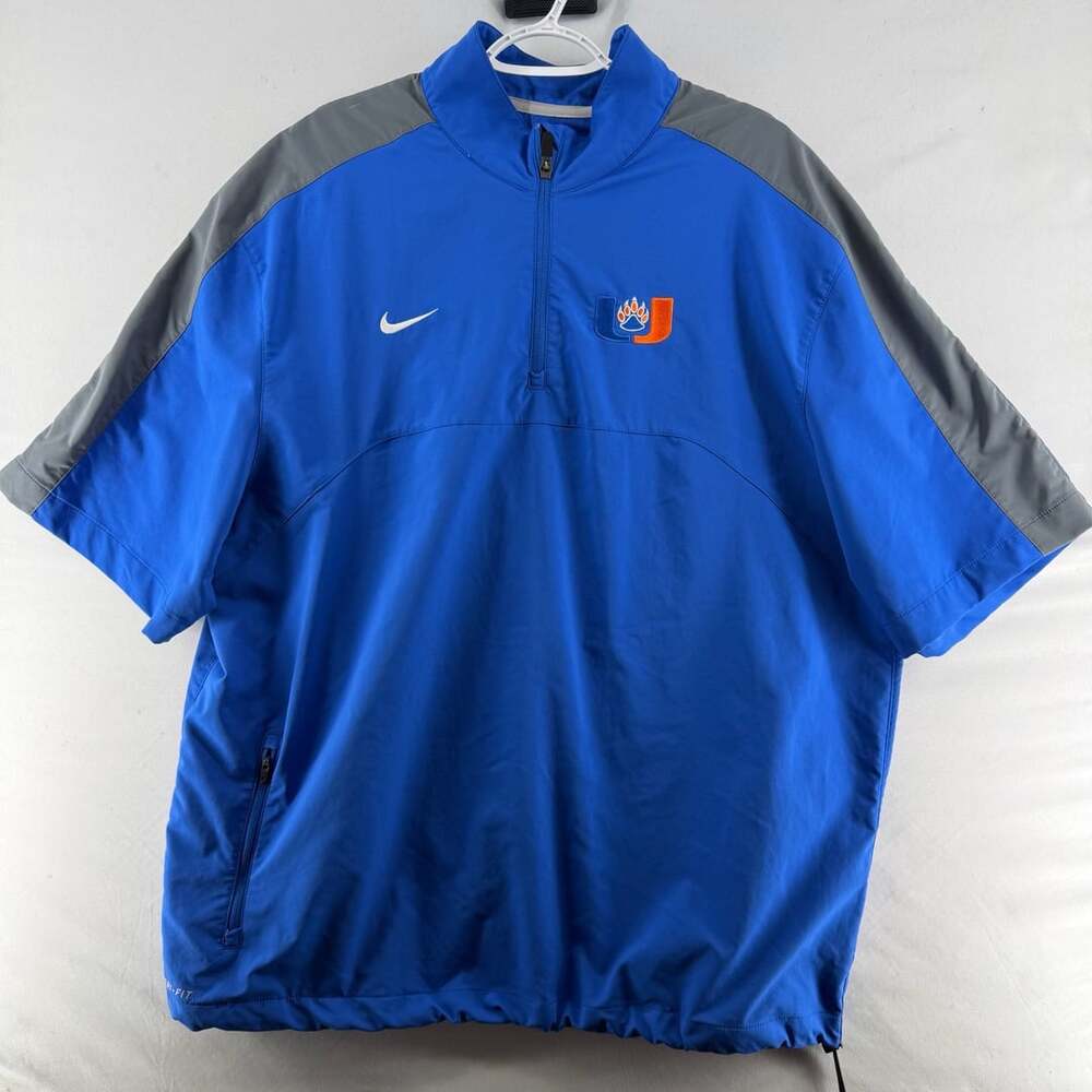 1467 Nike Dri-Fit Half-Zip Short Sleeve Jacket Blue XL